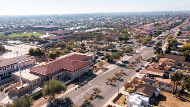 Aerial view of Peoria, Arizona, representing a community served by Restoration 1 of Avondale’s medical‑grade mold remediation team