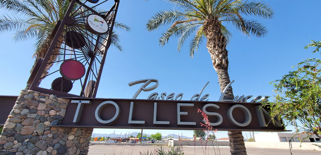 Tolleson Paseo de Luces landmark representing the community supported by Restoration 1 of Avondale